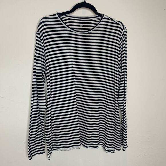 J.Jill Cream Black Crew Neck T Shirt Long Sleeve Sz XL - Picture 5 of 8